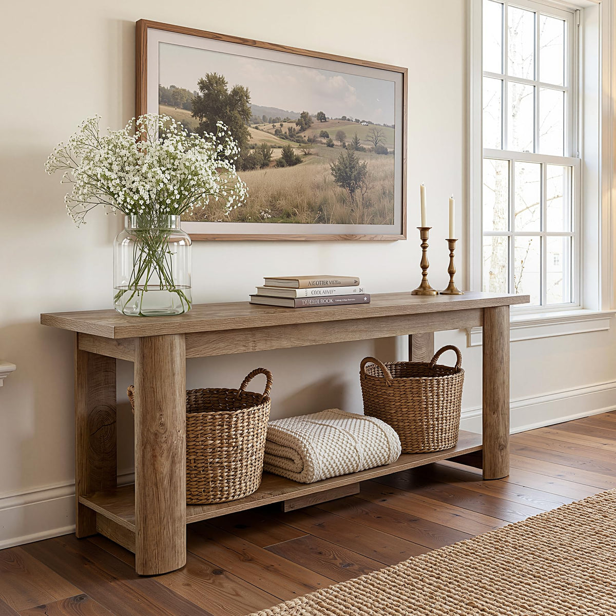 65 Inch Rustic Brown TV Stand N878068