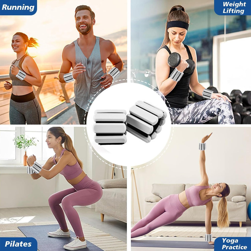 Adjustable Silicone Wrist and Ankle Weights Set of 2 O938