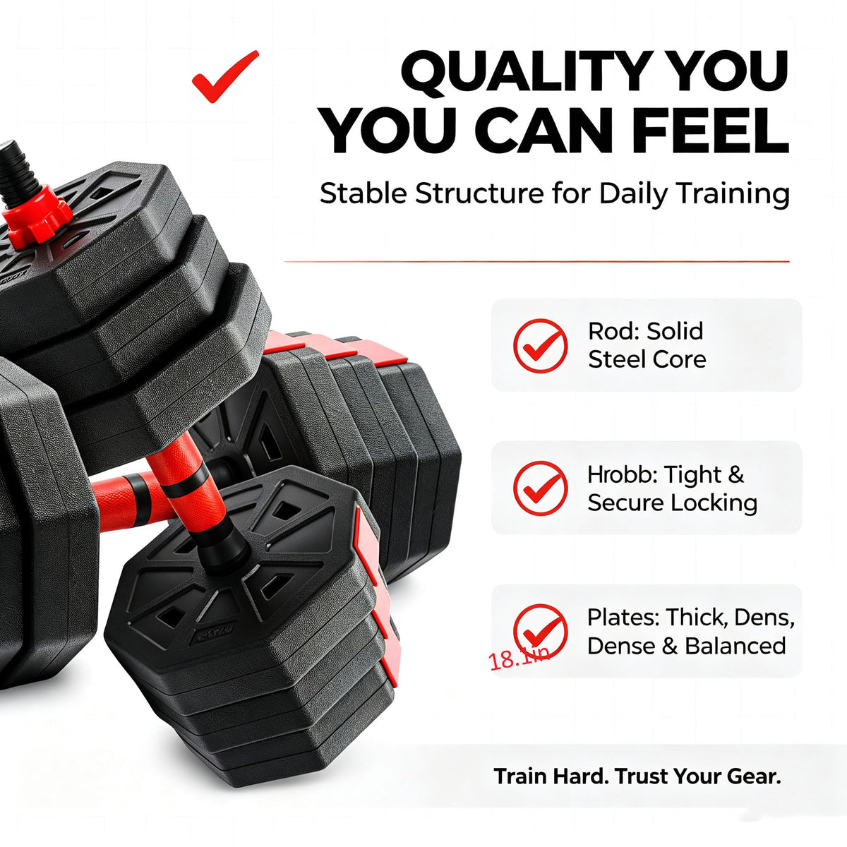 Adjustable Dumbbell Set 5-44 lbs D15168