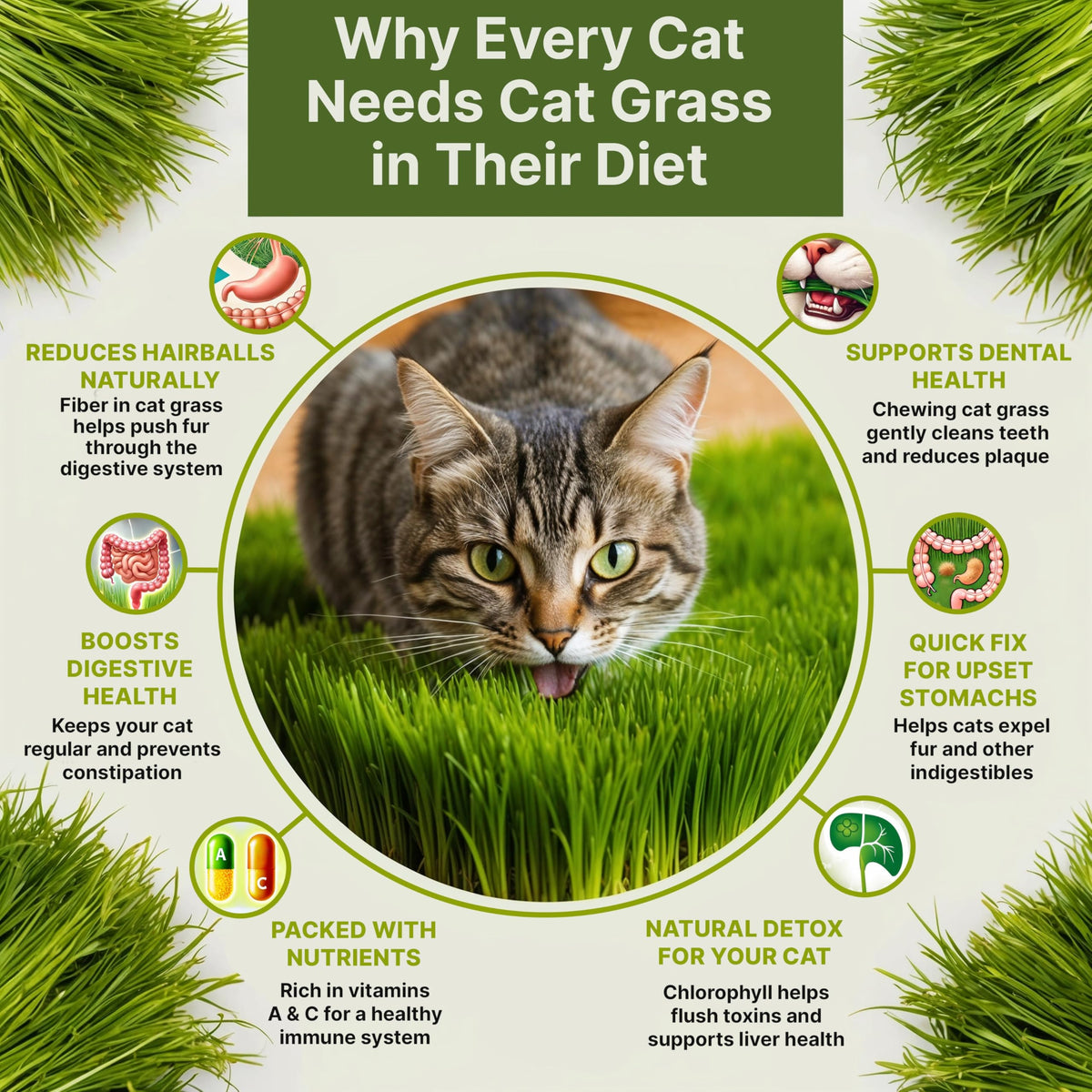 Cat Grass Seeds Mix 16 oz Non-GMO Heirloom R428