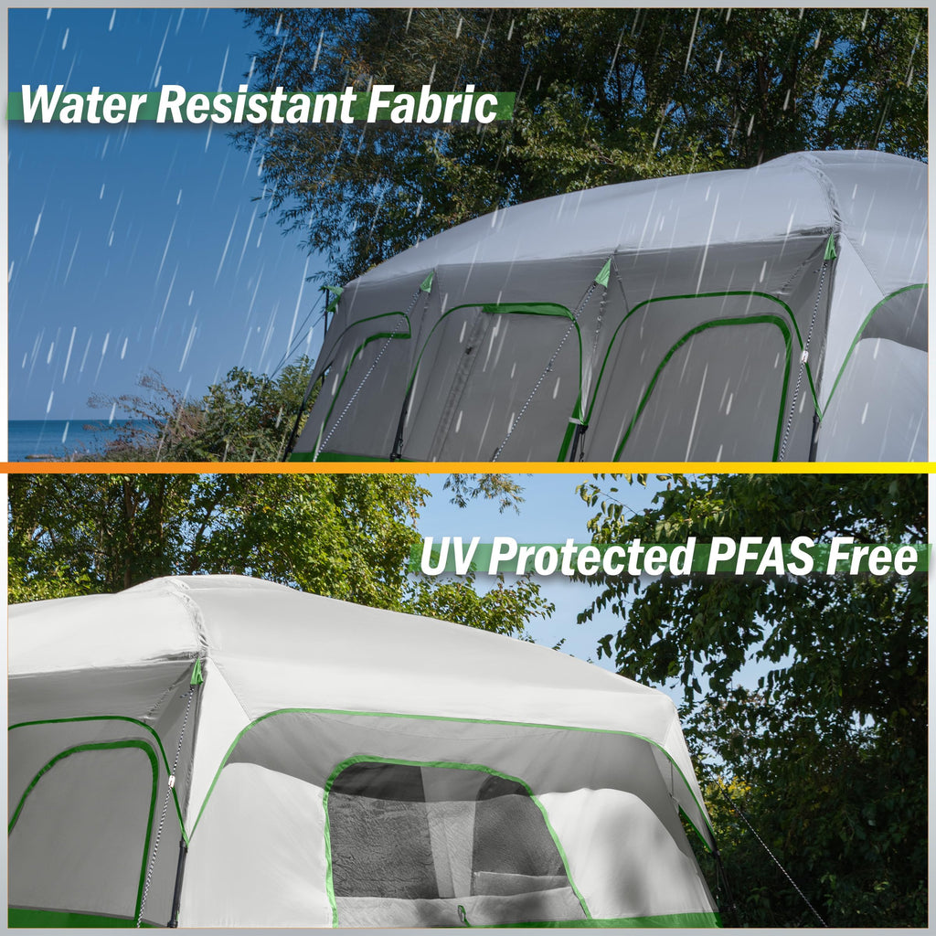 10-12 Person Camping Tent with Room Divider and Carry Bag F193
