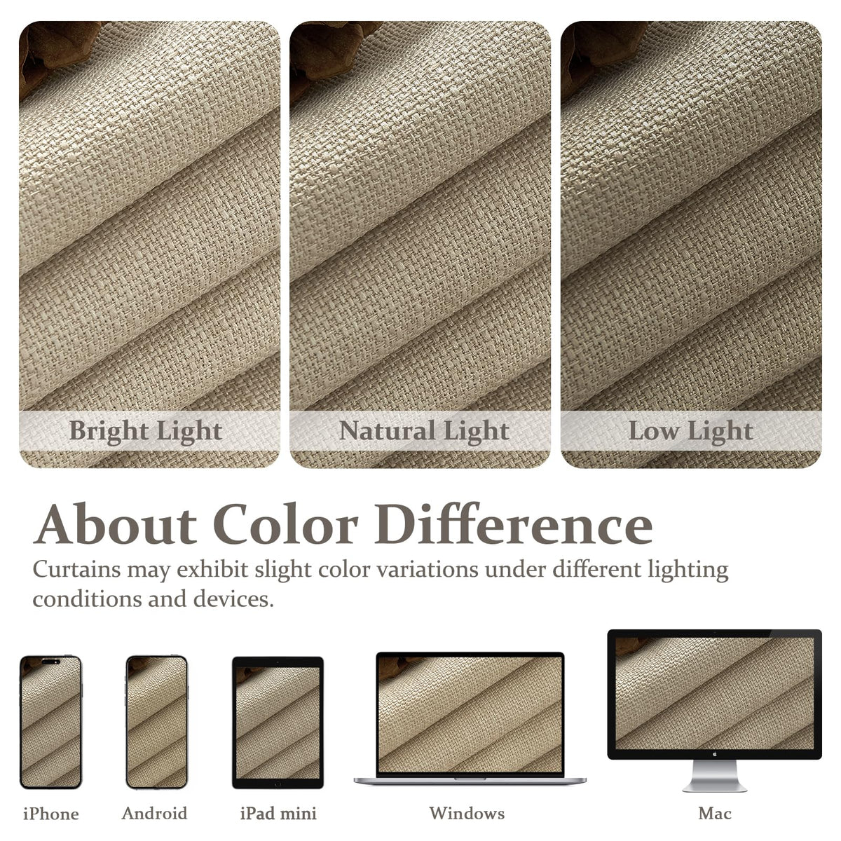 86 Inch Blackout Linen Blend Insulated Curtain 2 Panels Set C8833