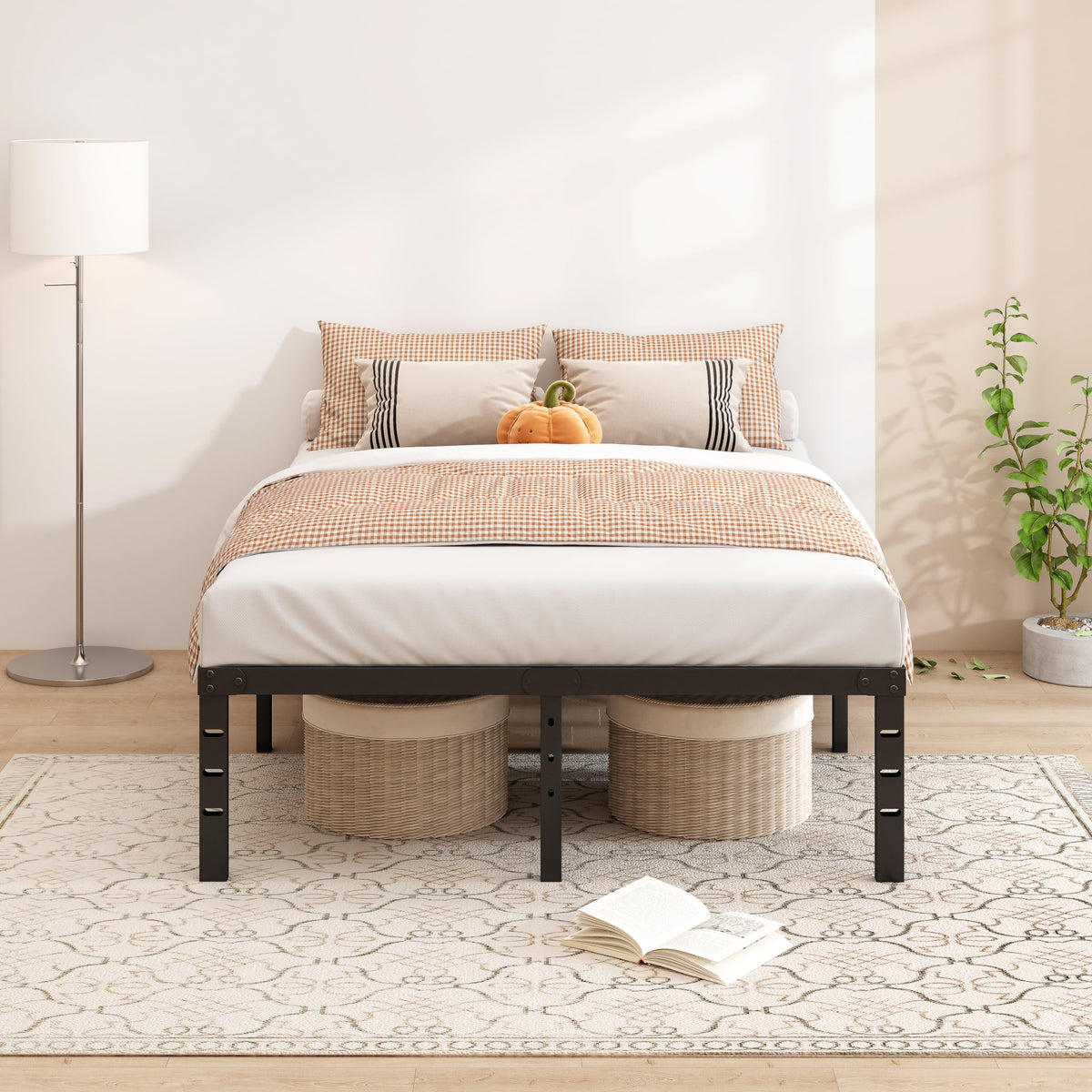 Queen Size 18 Inch Metal Bed Frame L193785