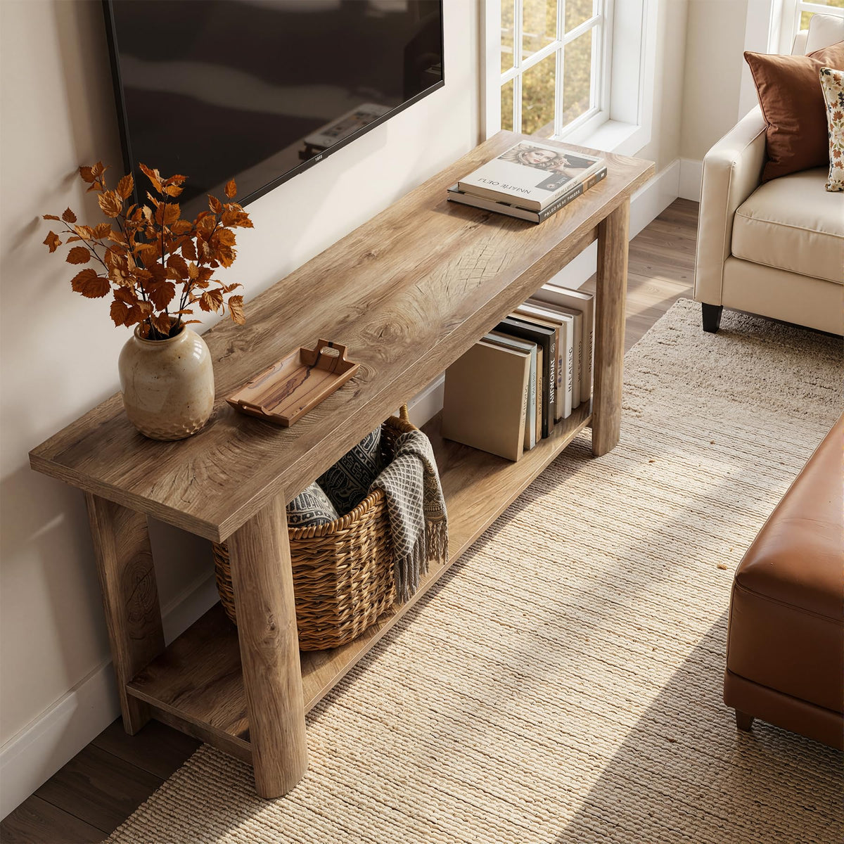 65 Inch Rustic Brown TV Stand N878068